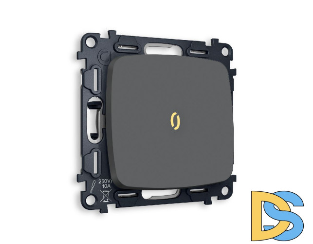 Комплект механизма 1-кл выключателя с подсветкой Ambrella Volt Omega MO902010