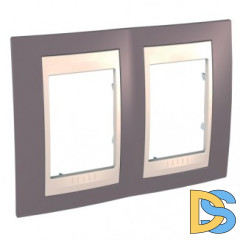 Рамка 2-ая (двойная), Лиловый/Бежевый, серия Unica, Schneider Electric