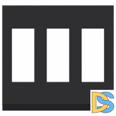 Рамка 3-ая (тройная), Каучук/Антрацит, серия Unica Pure, Schneider Electric