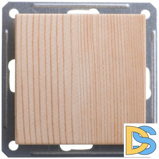 Выключатель 1-клавишный, перекрестный (с трех мест), Сосна (пластик), серия Wessen 59, Schneider Electric