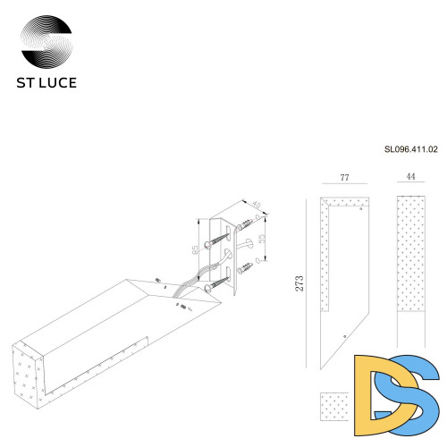 Уличный настенный светодиодный светильник ST Luce Posto SL096.411.02