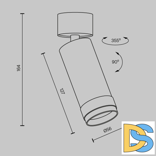 Накладной спот Maytoni Focus Zoom C055CL-L12W3K-Z-W