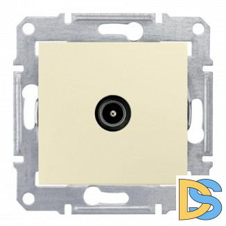 Розетка телевизионная проходная ТV, Бежевый, серия Sedna, Schneider Electric