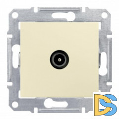 Розетка телевизионная проходная ТV, Бежевый, серия Sedna, Schneider Electric