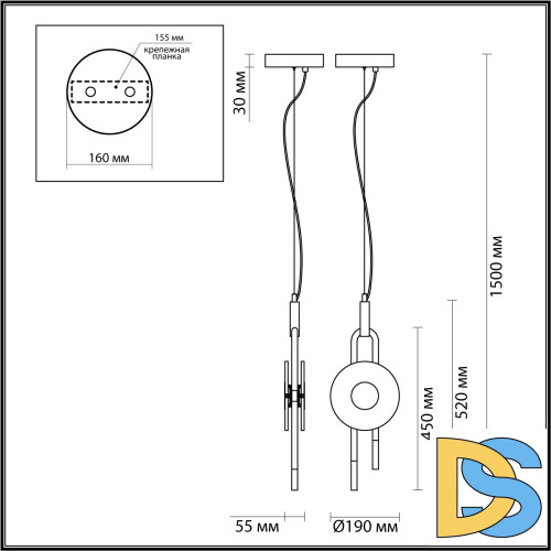 Подвесной светильник Odeon Light Magnet 5407/12L