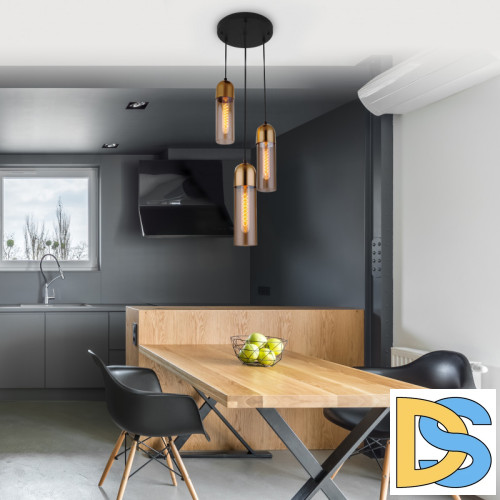 Подвесная люстра Eurosvet Airon 50180/3 янтарный