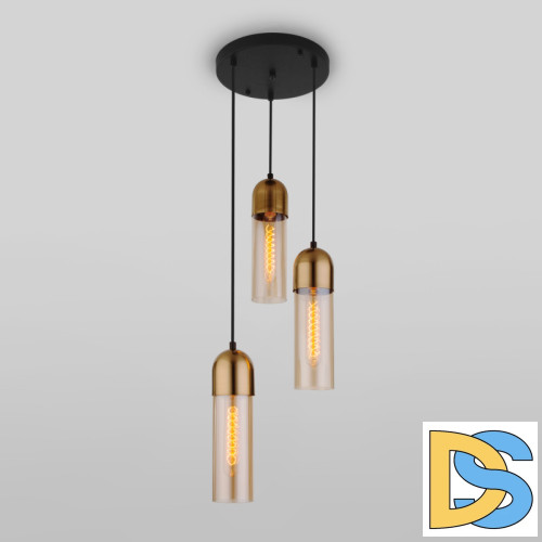 Подвесная люстра Eurosvet Airon 50180/3 янтарный