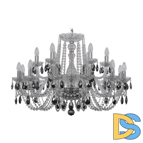 Подвесная люстра Bohemia Ivele Crystal 1402/12+6/300 Ni K731