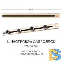 Накладной шинопровод с выключателем Arte Milano Am-track-sockets 385201TOB/100 Gold