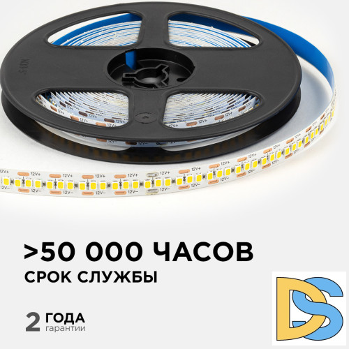Светодиодная лента Apeyron 12В 2835 19,2Вт/м 3000К 19Лм/чип 5м IP20 LSE-265