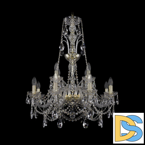 Подвесная люстра Bohemia Ivele Crystal 1411/8+4/240/XL-83 G