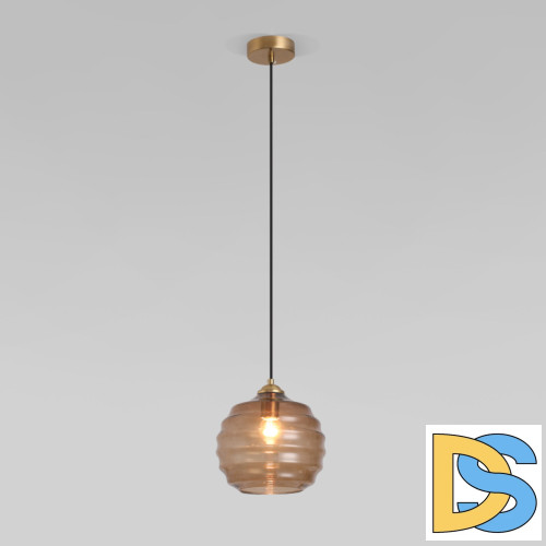 Подвесной светильник Eurosvet Ice 50239/1 коньячный a060703