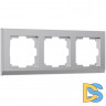 Рамка на 3 поста (серебряный) W0031806