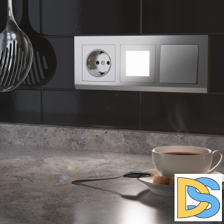 Рамка на 3 поста (серебряный) W0031806