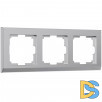 Рамка на 3 поста (серебряный) W0031806