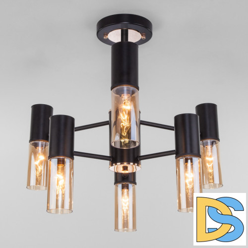 Люстра на штанге Eurosvet Tesoro 70125/6 черный Smart a053245