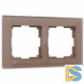 Рамка на 2 поста Werkel Favorit (латте, стекло) W0021142