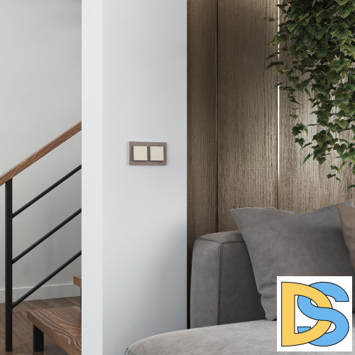 Рамка на 2 поста Werkel Favorit (латте, стекло) W0021142