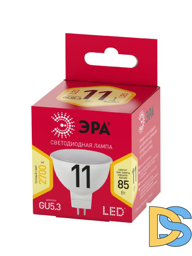 Лампа светодиодная Эра GU5.3 11W 2700K LED MR16-11W-827-GU5.3 R Б0056064