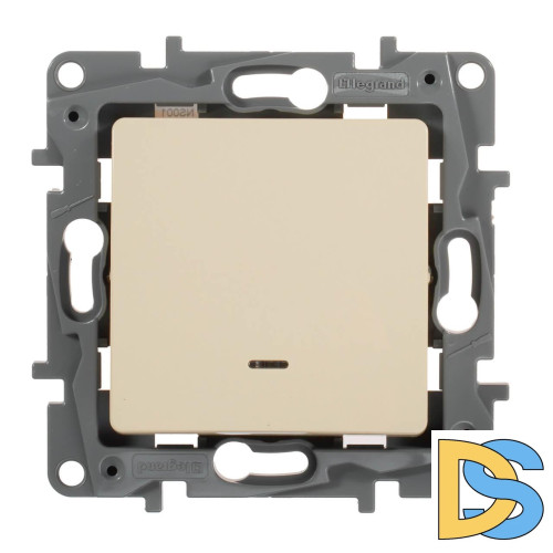 Выключатель одноклавишный Legrand Etika 10A 250V с подсветкой белый 672203