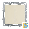 Выключатель двухклавишный Stekker Эрна слоновая кость PSW10-9104-02 39323