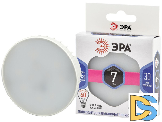 Лампа светодиодная Эра GX53 7W 6000K LED GX-7W-860-GX53 Б0048018