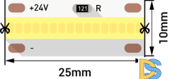 Светодиодная лента DesignLed DSG-FOB-640-24-WW-33 014684