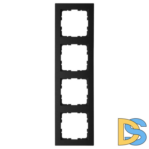 Рамка Jasmart G-Classic 4-постовая черный матовый (soft touch) поликарбонат G1004PB