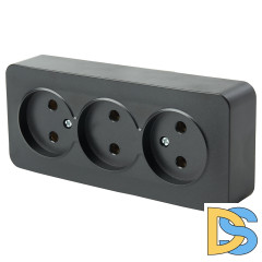 Розетка 3-местная б/з Stekker София MST10-13-02 49317