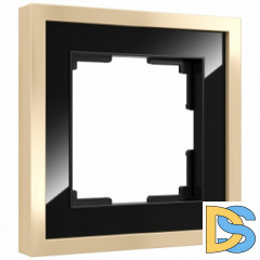 Рамка на 1 пост Baguette (черный/латунь) W0012852