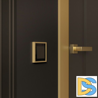 Рамка на 1 пост Baguette (черный/латунь) W0012852