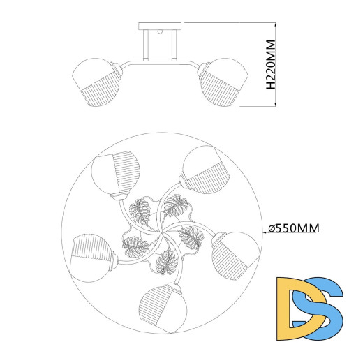 Потолочная люстра Escada Kalina 1119/5PL
