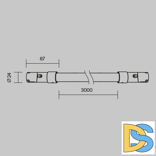 Трековый магнитный светильник Maytoni Tau TR209-1-48W3K-B