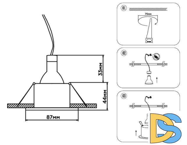 Встраиваемый светильник Ambrella Light Techno Spot Standard Tech TN1187