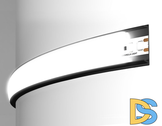 Алюминиевый накладной профиль Ambrella Light Alum Profile GP1600BK