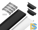 Алюминиевый накладной профиль Ambrella Light Alum Profile GP1600BK