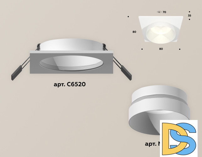 Встраиваемый светильник Ambrella Light Techno Spot XC6520020 (C6520, N6130)