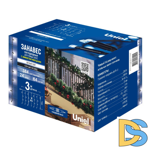 Уличная гирлянда Uniel ULD-C3020-384/TBK WHITE IP67 UL-00010941
