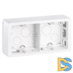 Коробка накладного монтажа 2-постовая Legrand Celiane белая 080242