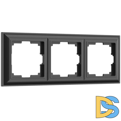 Рамка Werkel Fiore на 3 поста черный матовый W0032208 4690389160417