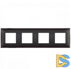 Рамка 4-я Черный/Никель Btichino Classia
