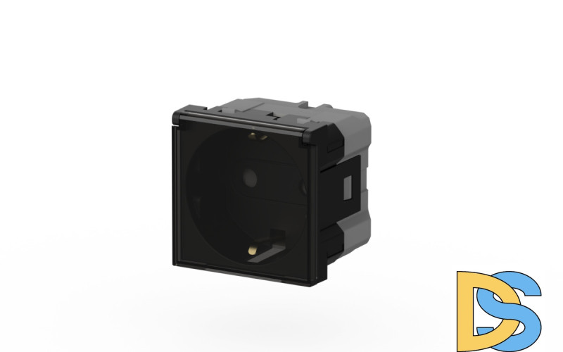 Розетка с крышкой, заземлением и защитой от детей ELBI Moda Vox 611-044832-218