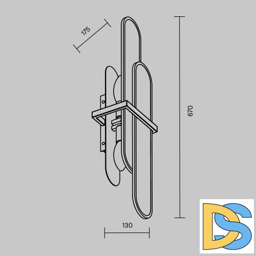 Настенный светильник Maytoni Marmo MOD099WL-02G2
