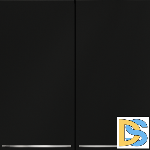 Выключатель встраиваемый VOLTUM S70 двухклавишный с подсветкой 10А, (черный матовый)