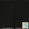 Выключатель встраиваемый VOLTUM S70 двухклавишный с подсветкой 10А, (черный матовый)