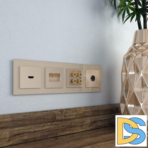 Накладка Werkel для розетки HDMI шампань WL11-HDMI-CP 4690389124518 a040908