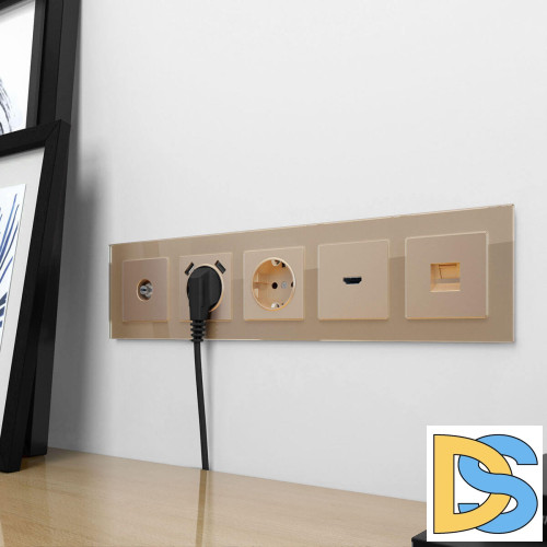 Накладка Werkel для розетки HDMI шампань WL11-HDMI-CP 4690389124518 a040908