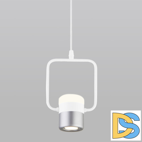 Подвесной светодиодный светильник Eurosvet Oskar 50165/1 LED белый/серебро