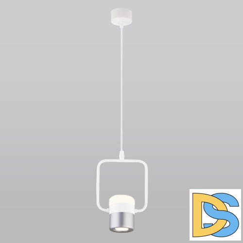 Подвесной светодиодный светильник Eurosvet Oskar 50165/1 LED белый/серебро