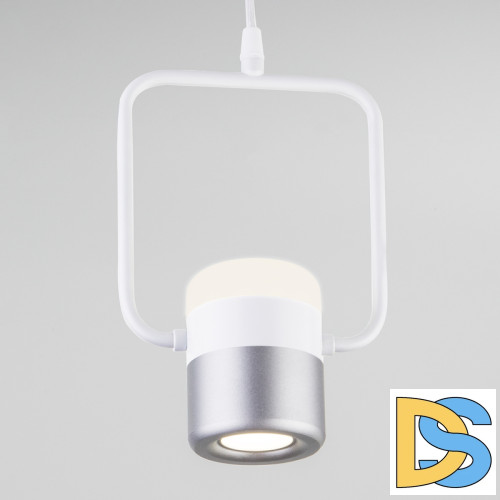 Подвесной светодиодный светильник Eurosvet Oskar 50165/1 LED белый/серебро